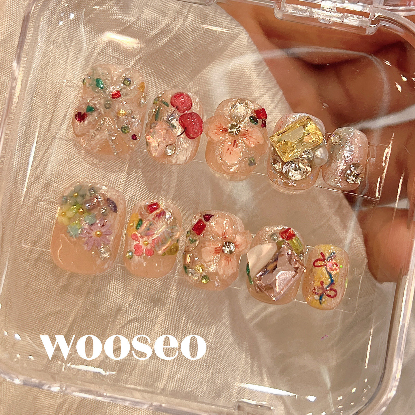 樱桃穿戴甲短款高级感立体雕花指甲贴片2026新款手工显白穿戴美甲,彩妆/香水/美妆工具,穿戴甲/甲片,淘宝优惠券,粉丝福利购,淘宝优惠卷