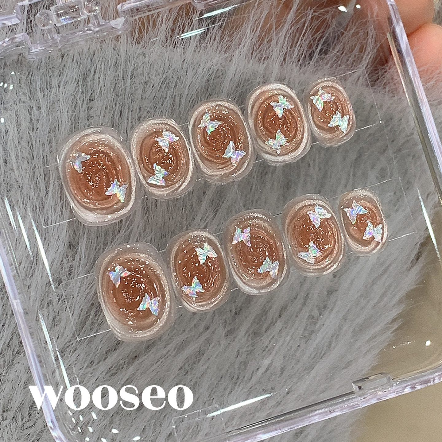 精致绝美富家千金超显白美甲贴片