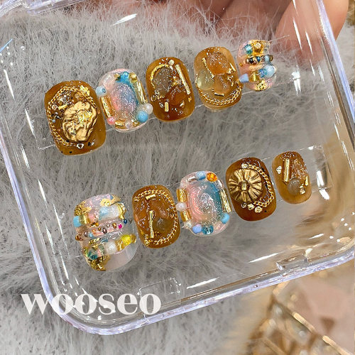 高质量精致绝美美甲成品孕妇可用