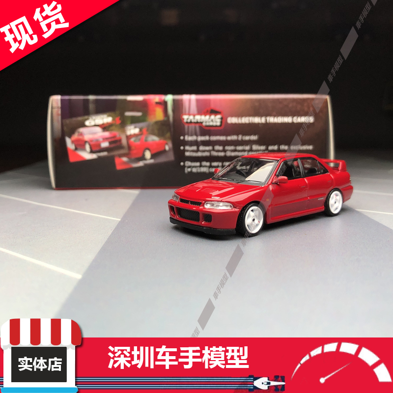 现货TW Tarmac Works 1:64 三菱 EVO II 红色 合金汽车模型