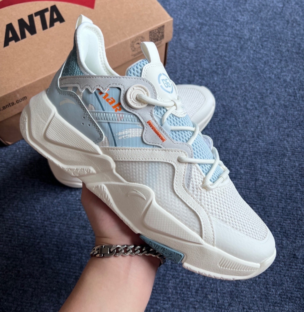 安踏g6汤休闲鞋2024夏新款王一博板鞋街顽网面运动鞋男112238083