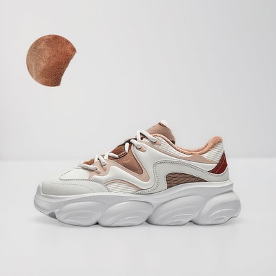 安踏喵喵棉鞋老爹鞋女鞋新款冬季保暖加绒休闲鞋小白鞋122448881