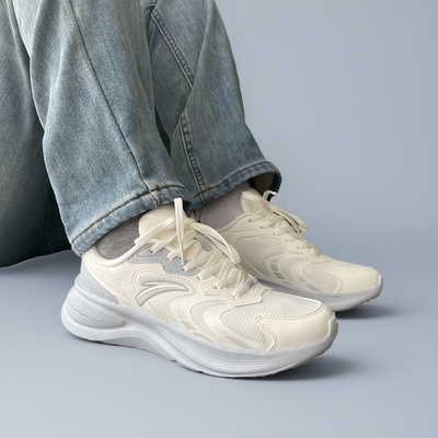 安踏飞驰跑步鞋女革面防水运动鞋