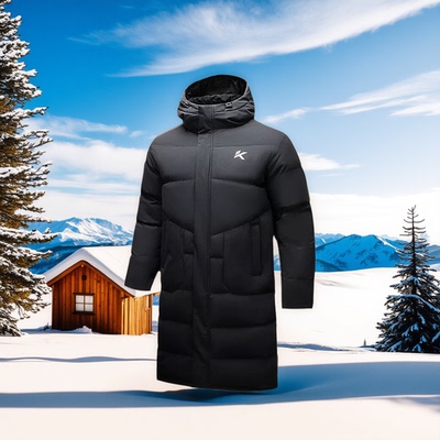 安踏速暖羽绒丨KT长款防泼水羽绒服男冬季新款棉服外套152511904