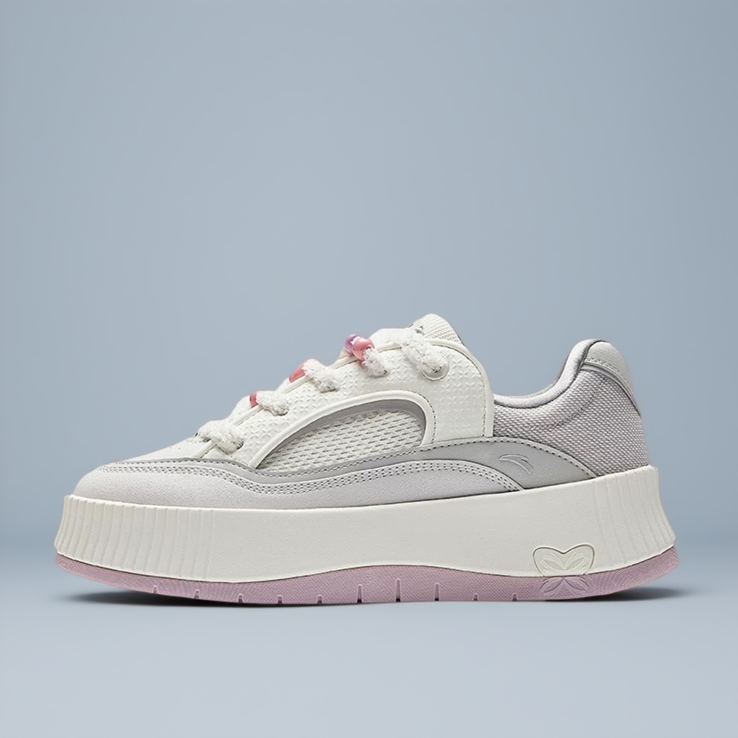 安踏慕斯丨厚底增高板鞋面包鞋女