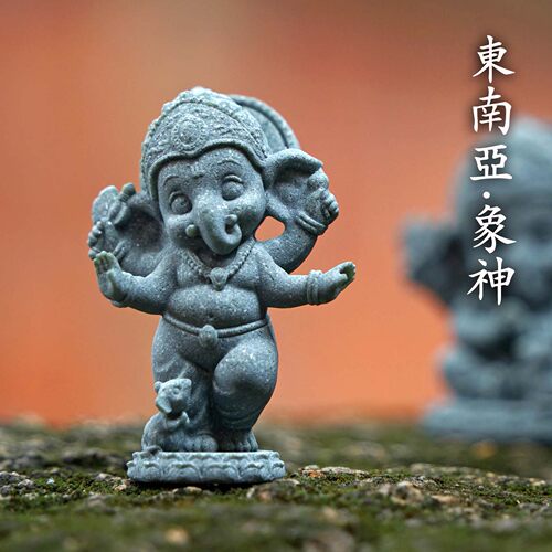 印度象神迦内萨鱼缸造景摆件