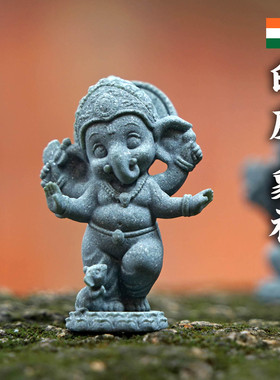 印度象神迦内萨鱼缸造景摆件