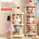 新升级移门娃娃收纳桶高颜值玩偶毛绒玩具收纳神器公仔整理透明筒