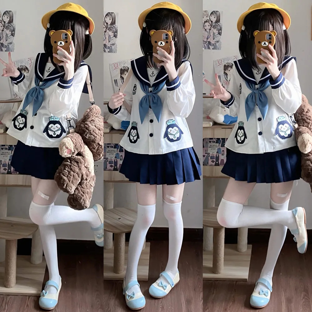 【小企鹅】2025年秋冬季新款原创幼稚园中间服可爱jk制服套装水手