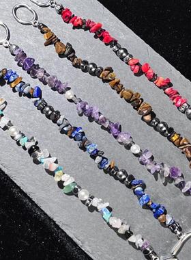 GetEmON原创高级感轻奢小众情侣水晶碎石珍珠嘻哈男女美式手链