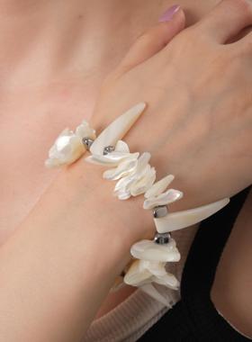 GetEmON原创高级轻奢小众情侣不撞款黑豹小众暗黑男女串珠手链