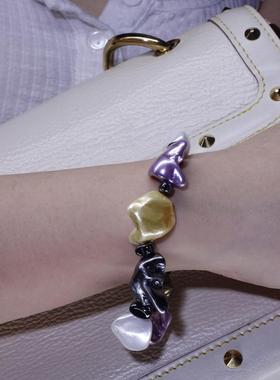 GetEmON原创高级感明星多巴胺小众情侣巴洛克珍珠嘻哈潮手链