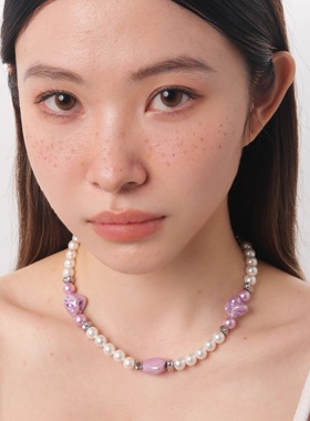 GetEmON原创高级感度假多巴胺小众情侣巴洛克珍珠嘻哈潮锁骨项链