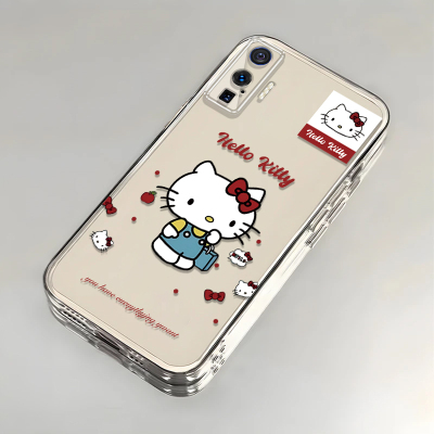 卡通kt猫iQOO5Pro壳透明V2025A全包防摔软高级男女可爱套外壳