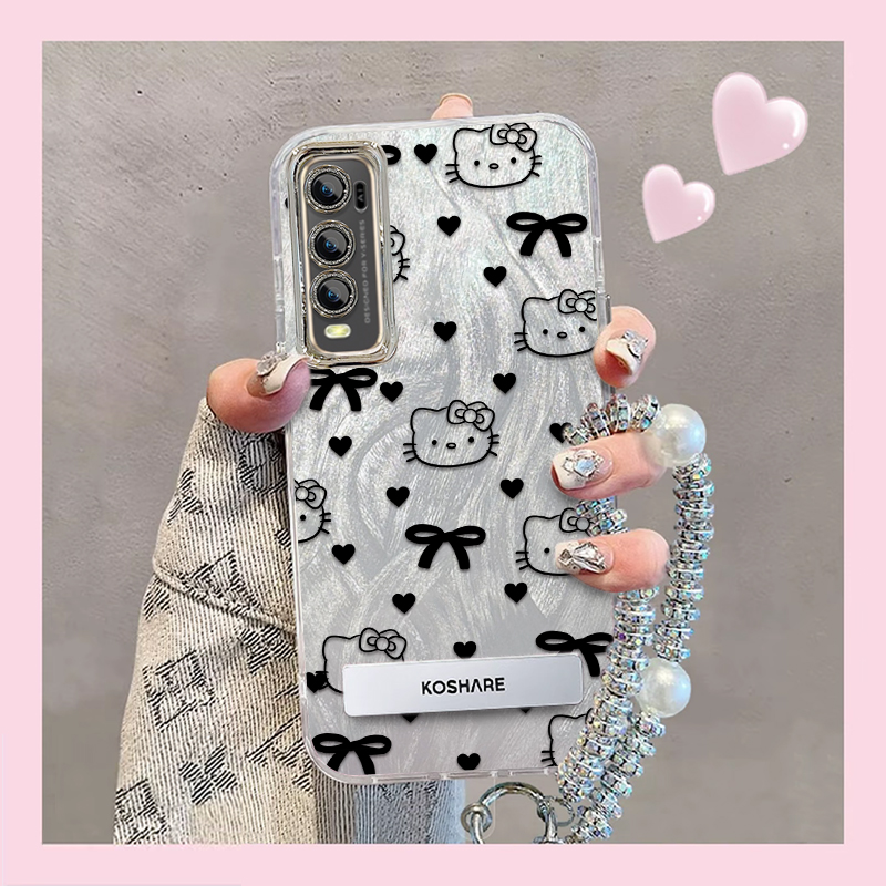 精孔kt猫vivoY50t手机壳V2023EA情侣全包防摔高级男女可爱套外壳