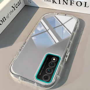 华为智选NZONES7pro手机壳NZONE50软透明+镜面Hi Nova9泡芙9z气囊12se男女款hi畅享60高级感s全包pro防摔woki