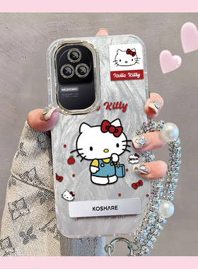 羽纱kt猫红米K50Pro手机壳22011211C情侣全包防摔男女可爱套外壳