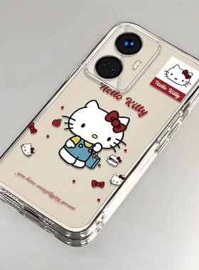 卡通kt猫realme真我10Pro+壳透明RMX3687全包防摔可爱套外壳