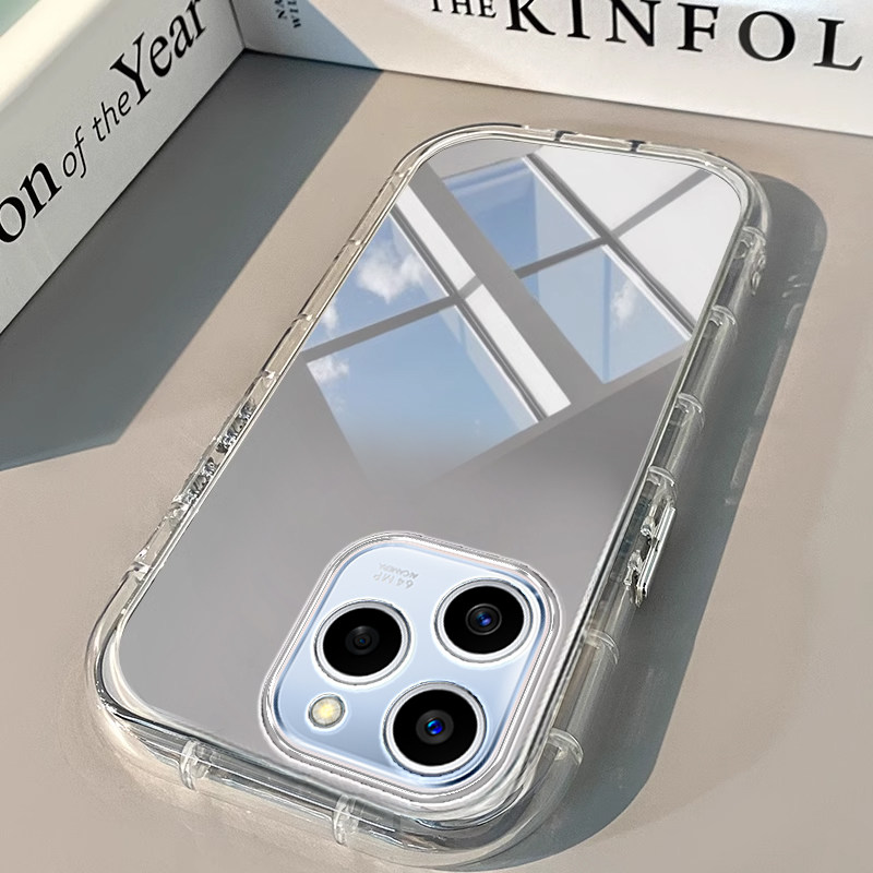 荣耀60se手机壳20青春版透明新80 PRO镜面30泡芙se气囊i男X 50女70高级10潮90 GT全包100防摔200潮300软honor