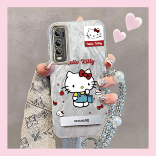 羽纱kt猫vivoY70t手机壳v2002a情侣全包防摔软高级男女可爱套外壳
