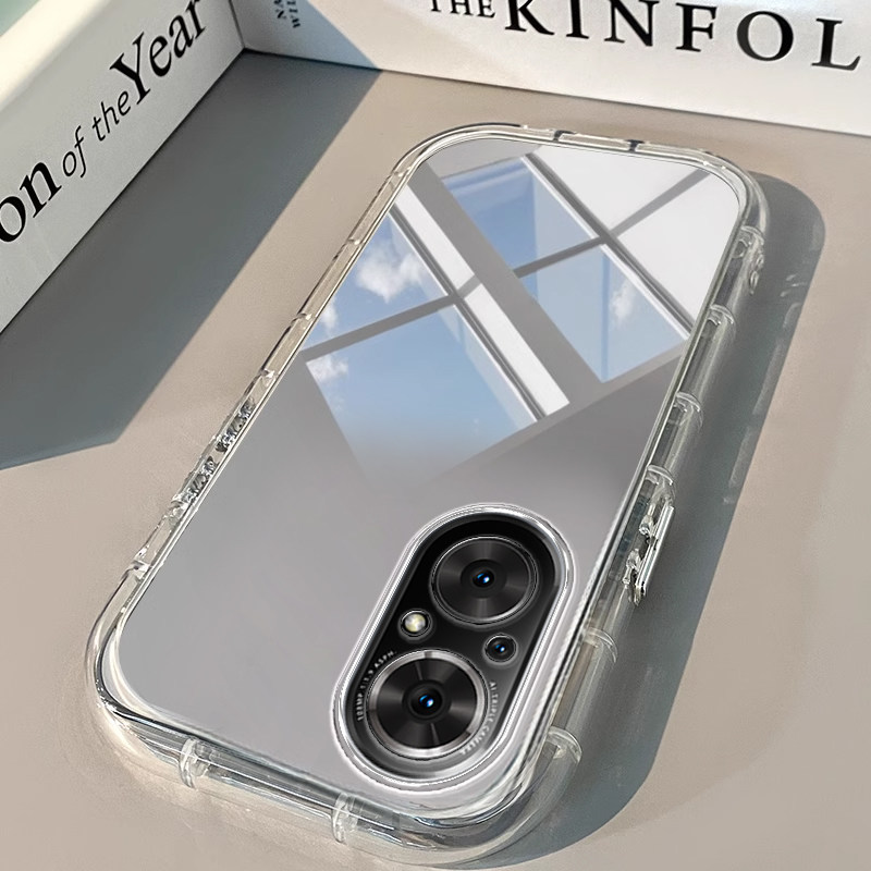 荣耀50se手机壳20青春版透明新80 PRO镜面30泡芙se气囊i男X 60女70高级10潮90 GT全包100防摔200潮300软honor