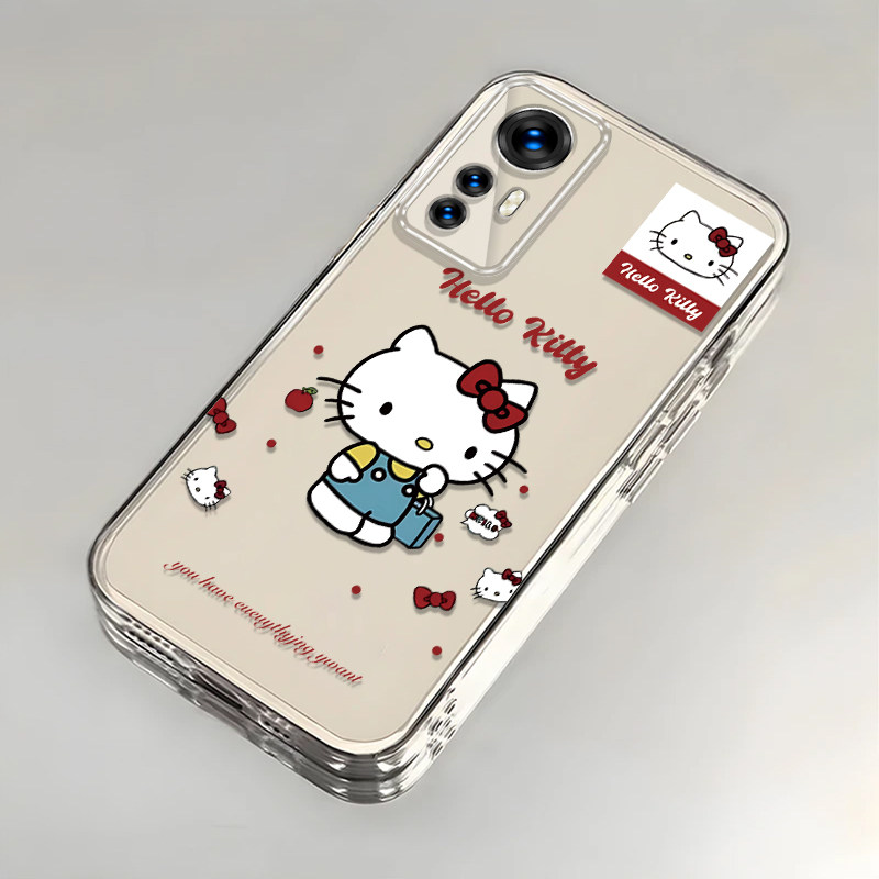 卡通kt猫红米K50至尊版壳透明2022CP8469全包防摔可爱套外壳