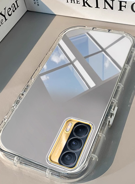 Realme真我V15手机壳Realme V3透明V5新V13镜面11泡芙PRO +气囊GT NEO 6男女20高级50潮T全包60防摔Neo7硅胶