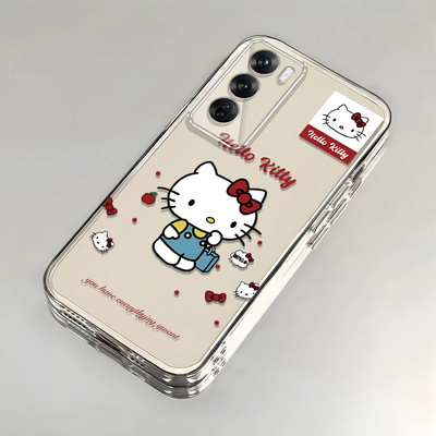 卡通kt猫OPPOReno12Pro壳透明PJW110全包防摔男女可爱套外壳