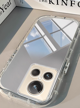 Realme真我GT2大师探索手机壳Realme 11透明10新13镜面12泡芙PRO +气囊GT NEO6男女3高级s潮T全包5防摔Neo7软