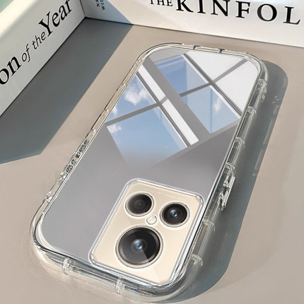 Realme真我GT2大师探索手机壳Realme 11透明10新13镜面12泡芙PRO +气囊GT NEO6男女3高级s潮T全包5防摔Neo7软