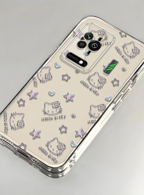 凯蒂猫黑鲨5手机壳透明PAR-A0全包防摔软硅胶高级男女可爱套外壳