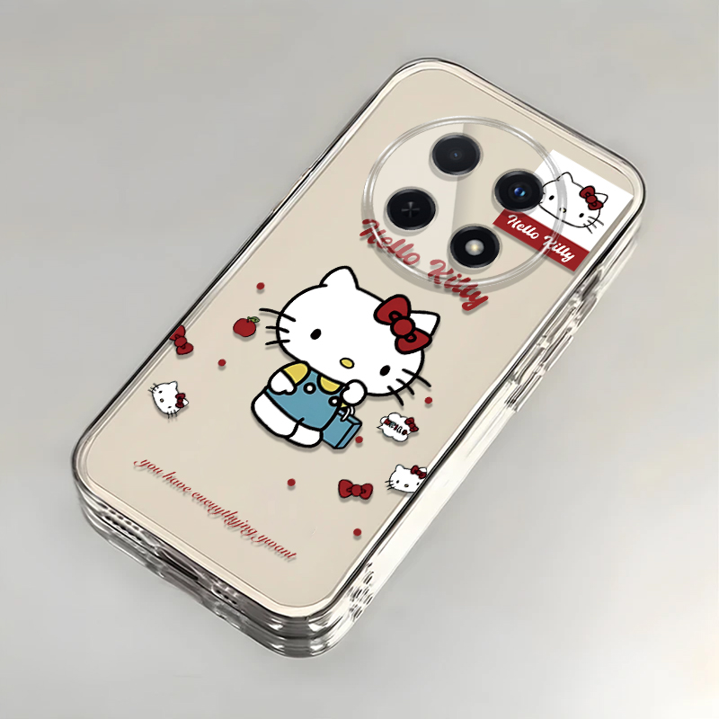 卡通kt猫realme真我12X壳透明RMX3993全包防摔男女可爱套外壳