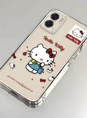 卡通kt猫realme真我V23壳透明RMX3571全包防摔男女可爱套外壳