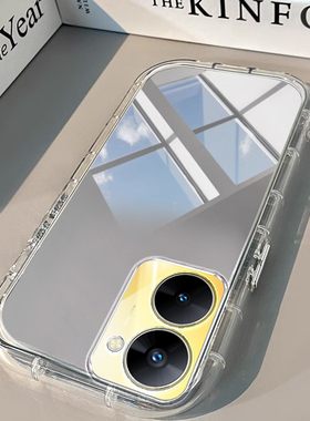 Realme真我V30T手机壳Realme V3透明V5新V13镜面15泡芙PRO +气囊GT NEO 6男女15高级23潮T全包60防摔Neo7硅胶