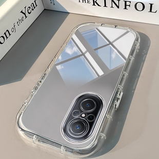 华为智选Hi Nova9se手机壳HiNova9pro透明9镜面泡芙9z气囊12se男女款hi畅享60高级感s全包pro防摔硅胶软woki