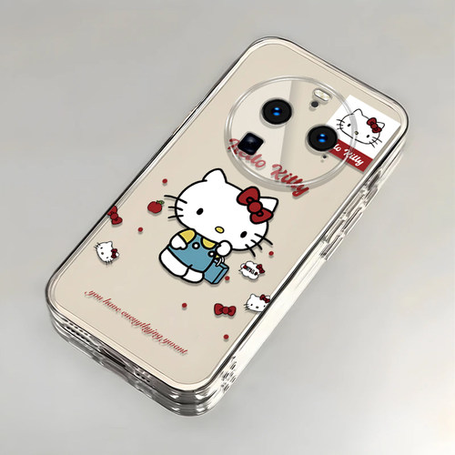 卡通kt猫OPPOFindX6Pro壳透明PGEM10全包防摔男女可爱套外壳