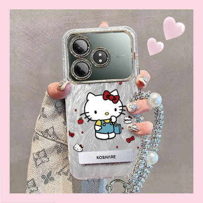 羽纱kt猫realme真我GTNeo6SE手机壳RMX3850情侣全包防摔可爱套外