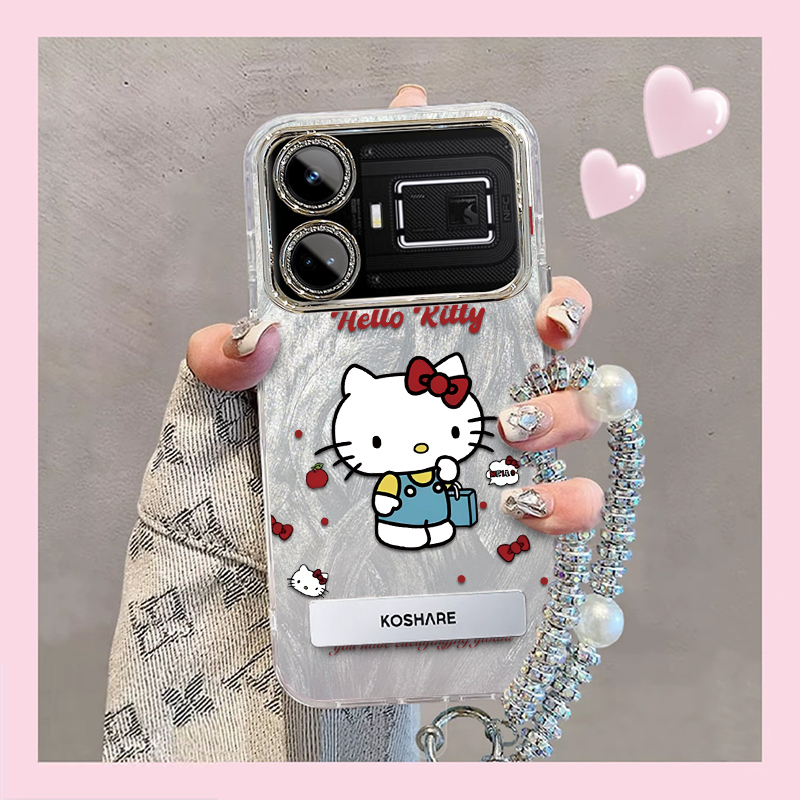 羽纱kt猫realme真我GT5手机壳RMX3823情侣全包防摔男女可爱套外壳