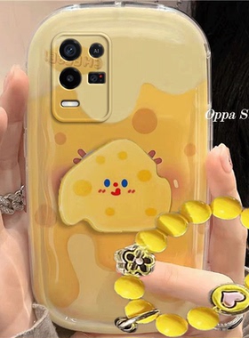 oppok9x手机壳可爱黄色k9x奶酪卡通适用新款防摔硅胶软女创意全包气垫保护套