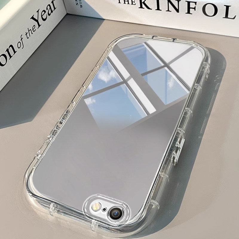 苹果6手机壳苹果6s透明7新8镜面plus泡芙x气囊s男女max高级11潮12全包13防摔14款15软16 pro max保护套iPhone