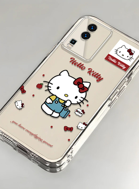卡通kt猫iQOONeo7竞速版壳透明V2232A全包防摔男女可爱套外壳