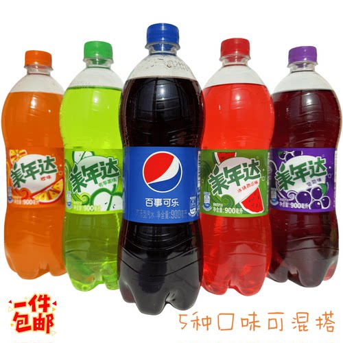 百事可乐美年达碳酸饮料果味汽水
