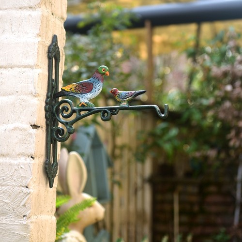 铸铁工艺庭院手工彩绘鸽子挂钩