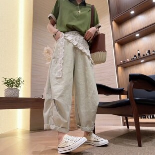 阔腿牛仔裤女秋季2026新款大码胖mm修身显瘦九分直筒梨型身材裤子