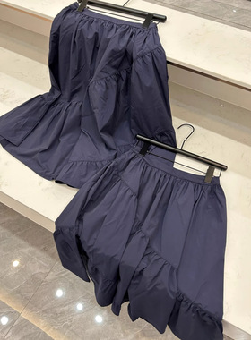 【现货】RL/拉夫紫标春夏意大利Kyle塔夫高腰显瘦褶皱蓬蓬半身裙