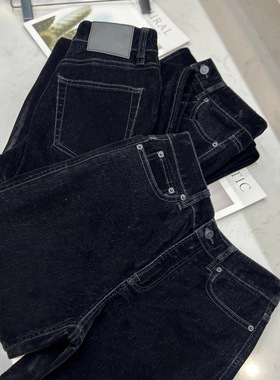 【现货】拉夫/RL紫标秋冬休闲百搭植绒高贵丝绒阔腿牛仔裤