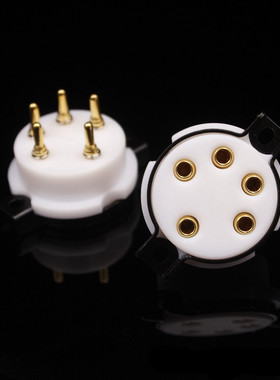 EIZZ特氟龙5脚镀金管座 WE311 56 807 FU-7 WE272A FD422电子管座