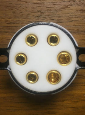 EIZZ特富龙WE310A电子管座铍铜特氟龙6脚管座58,10米12C,7米12C用