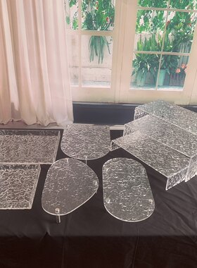 不规则套装亚克力甜品台装饰生日宴会糕点展示架冷餐茶歇摆台