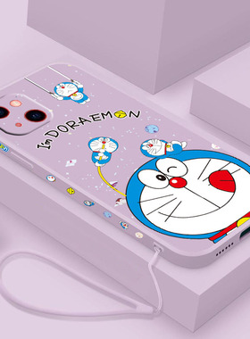 多啦a梦苹果13手机壳iPhone12promax液态硅胶苹果11叮当猫xsmax卡通xr可爱Xs保护套8plus软壳7plus全包se2/6s